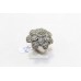 Ring Silver 925 Sterling Vintage Marcasite Stone Cocktail Handcrafted A488